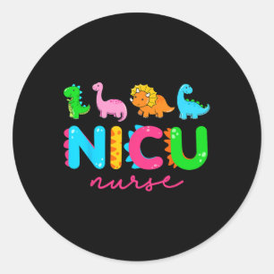 NICU Nurse Animal Nurse Appreciation Nicu Nurse Di Classic Round Sticker