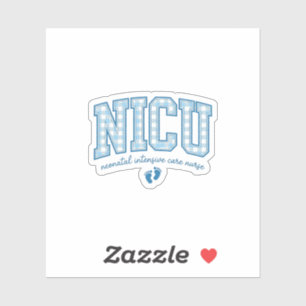 NICU Nurse Baby Feet Plaid Lettering Shirt Design_