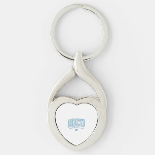NICU Nurse Baby Feet Plaid Lettering Shirt Design_ Key Ring