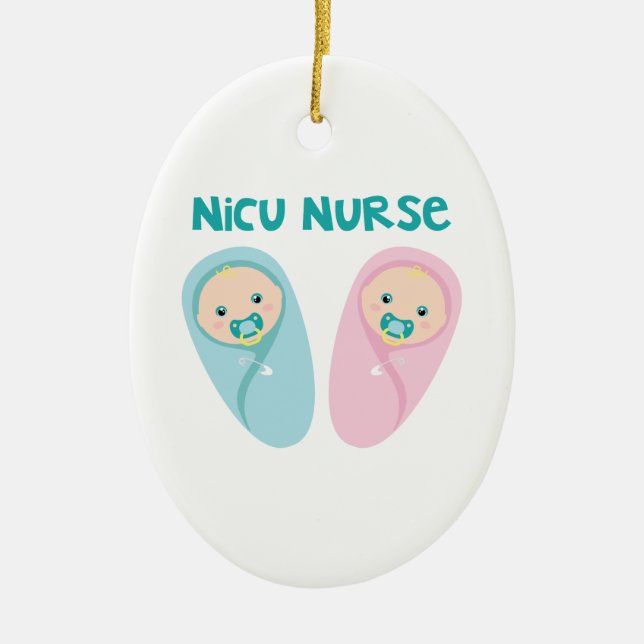 NICU Nurse Ceramic Tree Decoration (Front)