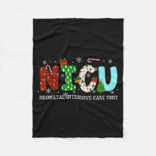 Nicu Nurse Christmas Neonatal Intensive Care Unit  Fleece Blanket
