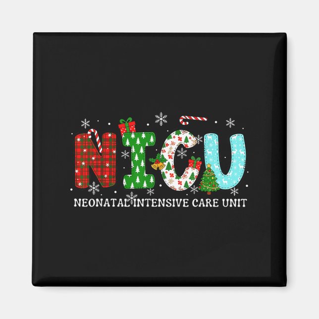 Nicu Nurse Christmas Neonatal Intensive Care Unit  Magnet (Front)