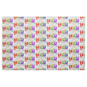 NICU Nurse Colorful Graphics Fabric