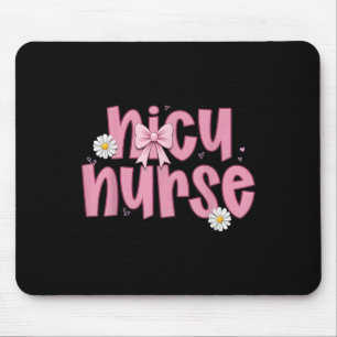 Nicu Nurse Coquette Pink Bow Neonatal Intensive Ca Mouse Pad