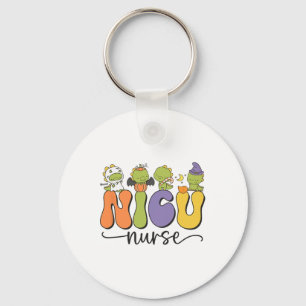 Nicu Nurse Dinosaur Halloween Pumpkin Neonatal Icu Key Ring