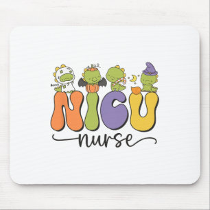 Nicu Nurse Dinosaur Halloween Pumpkin Neonatal Icu Mouse Pad