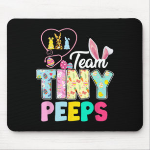 Nicu Nurse Easter Team Tiny Humans Bunnies Stethos Mouse Pad