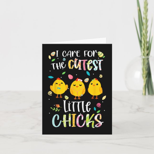 Nicu Nurse Easter Team Tiny Humans Cutest Chick Nu Card (Front)
