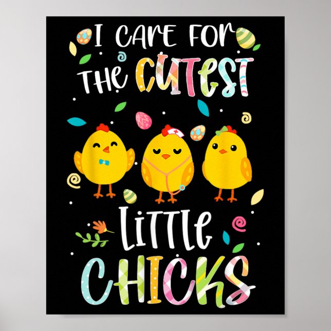 Nicu Nurse Easter Team Tiny Humans Cutest Chick Nu Poster (Front)