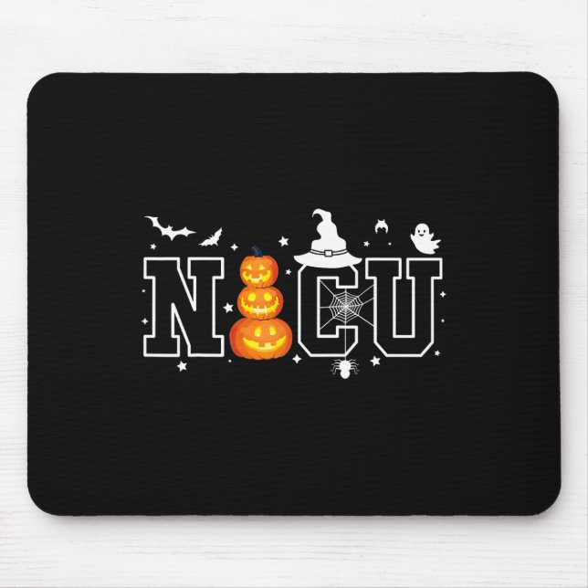 NICU Nurse Halloween Hospital Party Fun Nursing St Mouse Pad (Front)