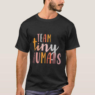 Nicu Nurse Icu Neonatal Boho Colourful Team Tiny H T-Shirt
