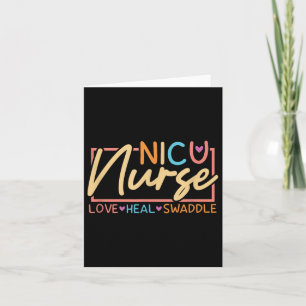 Nicu Nurse Love Heal Swaddle Neonatal Intensive Ca Card