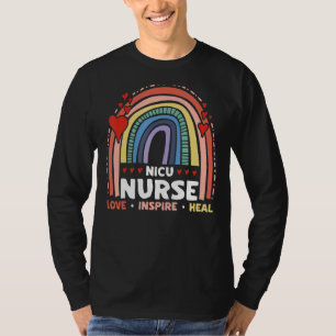 Nicu Nurse Love Inspire Heal Medicine Healthcare T-Shirt