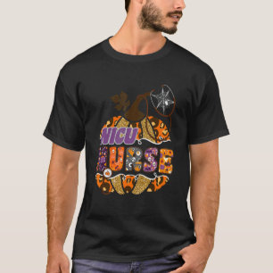 Nicu Nurse Stethoscope Leopard Halloween Pumpkin C T-Shirt