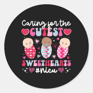 Nicu Nurse Valentine Nicu Nursing Valentines Day  Classic Round Sticker