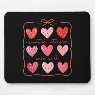 Nicu Nurse Valentines Day Boho Heart Love Neonatal Mouse Pad