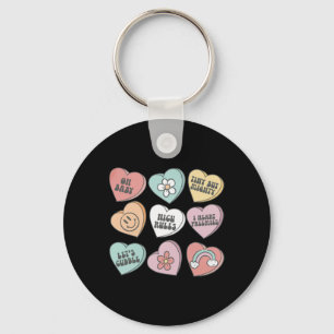 Nicu Nurse Valentine's Day Heart Candy Neonatal Ic Key Ring
