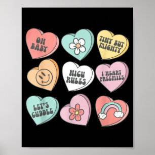 Nicu Nurse Valentine's Day Heart Candy Neonatal Ic Poster
