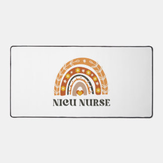 NICU Nurse Vintage Rainbow Desk Mat