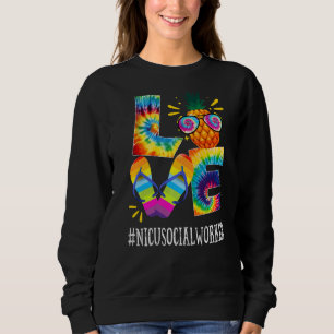 Nicu Social Worker Love Pineapple Summer Off Duty Sweatshirt