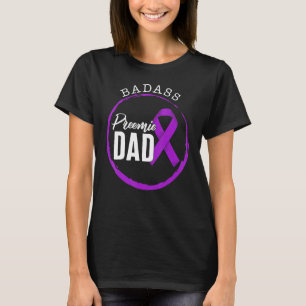 Nicu Strong Preemie Dad Purple Ribbon Prematurity T-Shirt