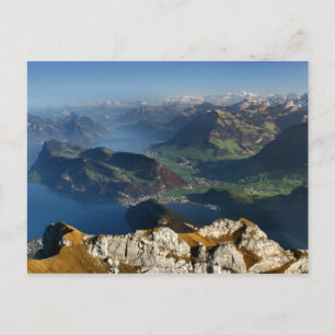 Nidwalden State in Switzerland from Mount Pilatus Postcard