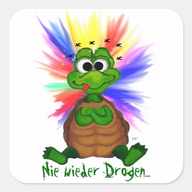 Nie wieder Drogen Square Sticker (Front)