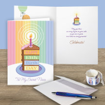 Niece 13th Birthday 4 Layered Cake Slice