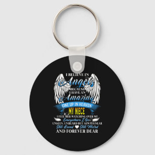 Niece an angel in heaven, feel watching over key ring