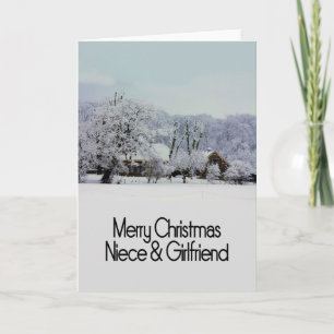 niece and girlfriend Merry Christmas card