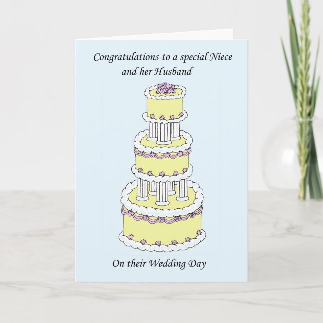 Niece and her Husband Wedding Congratulations. Card (Front)