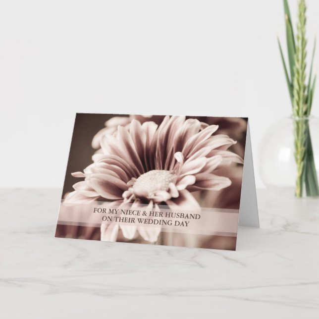 Niece and Her Husband Wedding Day Congratulations Card (Front)