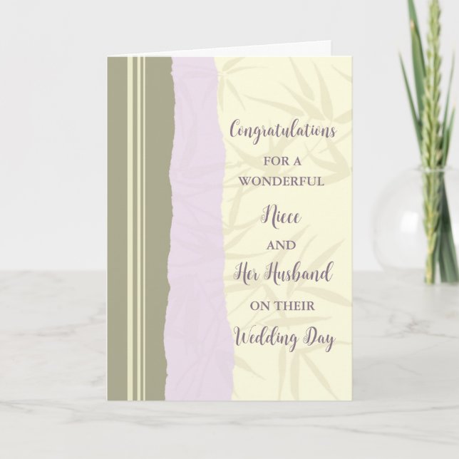 Niece and Her Husband Wedding Day Congratulations Card (Front)