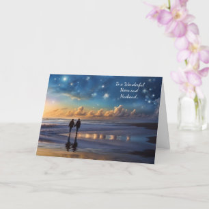 Niece and Husband Happy Anniversary Beach Card