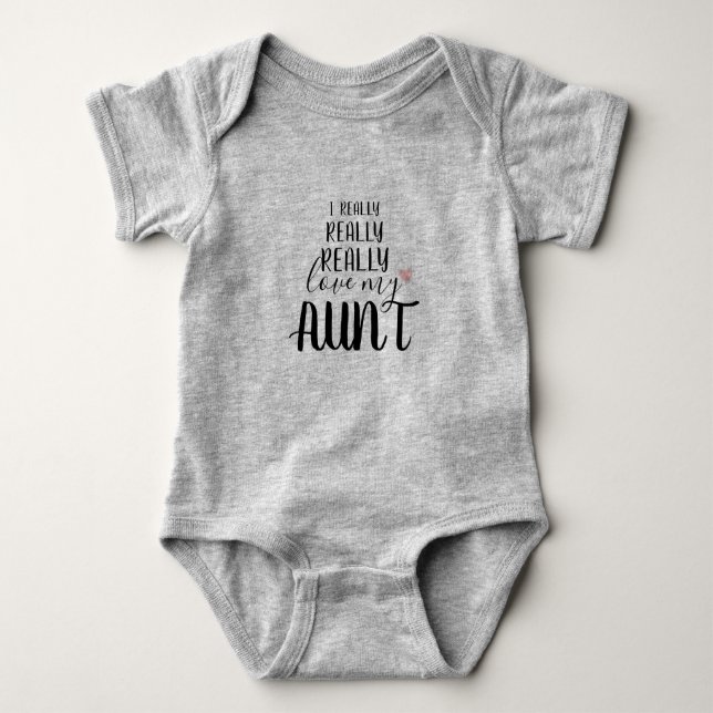 Niece Aunt Outfit Baby Bodysuit (Front)