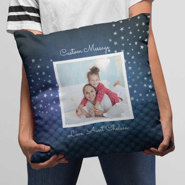 Niece Aunt Photo Glitter Stars Cute Girl Cushion (Niece Aunt Photo Glitter Stars Cute Girl Throw Pillow
)