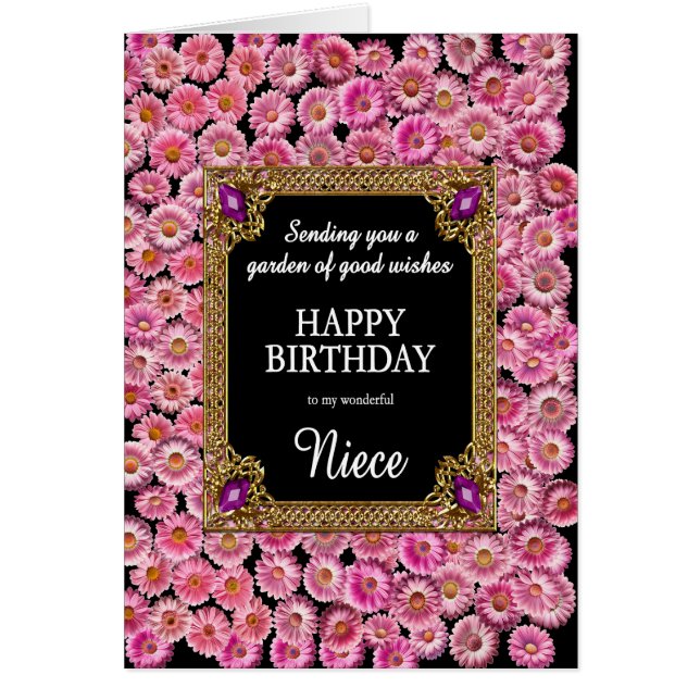 Niece Birthday Pink Daisies (Front)