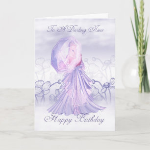 Niece Cute Feminine Birthday Card