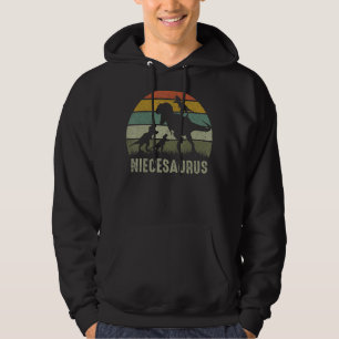 Niece Dinosaur T Rex Niecesaurus 3 kids Family Mat Hoodie