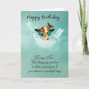 Niece Fairy Birthday Card With Doves