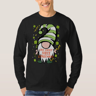 Niece Funny St Patrick S Day Lucky Gnome Family Ma T-Shirt