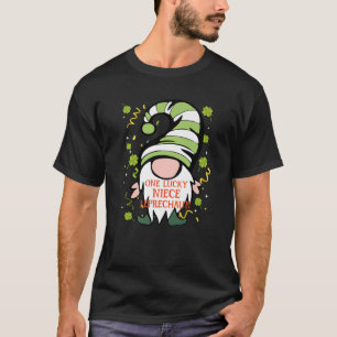 Niece Funny St Patrick's Day Lucky Gnome Family Ma T-Shirt