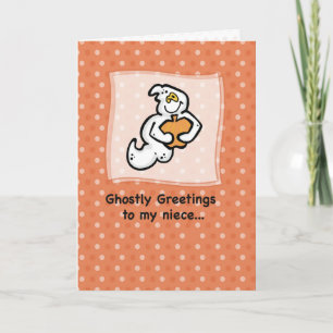 Niece, Ghostly Greetings Card