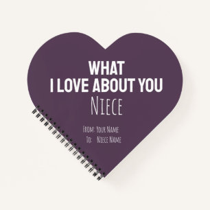 Niece Gifts Cute Kids Pink Hearts For Her Girl Notebook