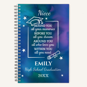 Niece Graduation Personalised Name Year Notebook