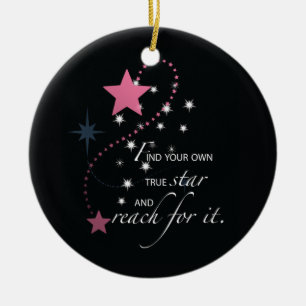 Niece Graduation Star, Gift, Custom Round Gifts Ceramic Tree Decoration