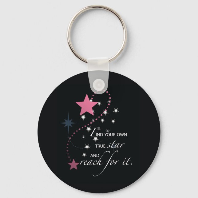 Niece Graduation Star, Gift, Custom Round Gifts Key Ring (Front)