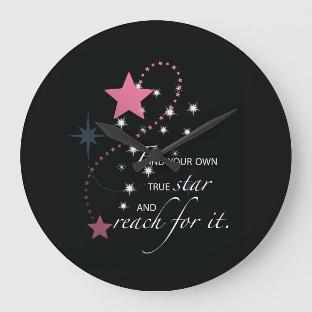 Niece Graduation Star, Gift, Custom Round Gifts Large Clock (Front)