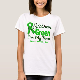 Niece - Green  Awareness Ribbon T-Shirt