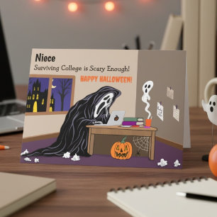 Niece Grim Reaper Away at College Halloween Card